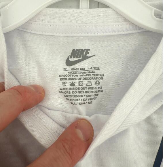 NWT Nike Girl's Toddler Diffused Blue/White, 2 Piece Set, Size 2T - Picture 4 of 5